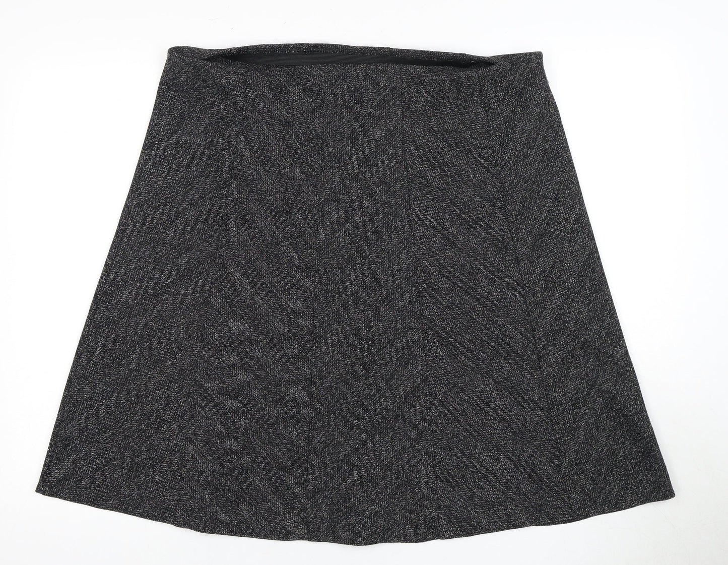 Marks and Spencer Women Black A-Line Knee Length Skirt