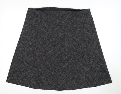 Marks and Spencer Women Black A-Line Knee Length Skirt