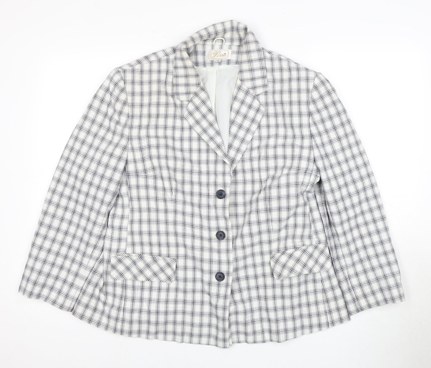 Pearle Women's Multicoloured Checked Blazer Jacket Size 12