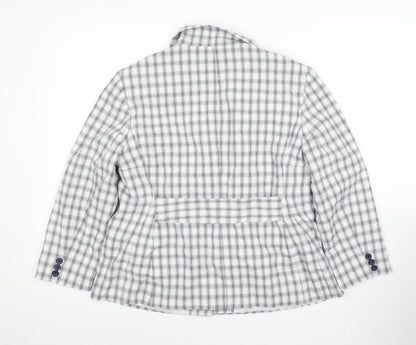 Pearle Women's Multicoloured Checked Blazer Jacket Size 12