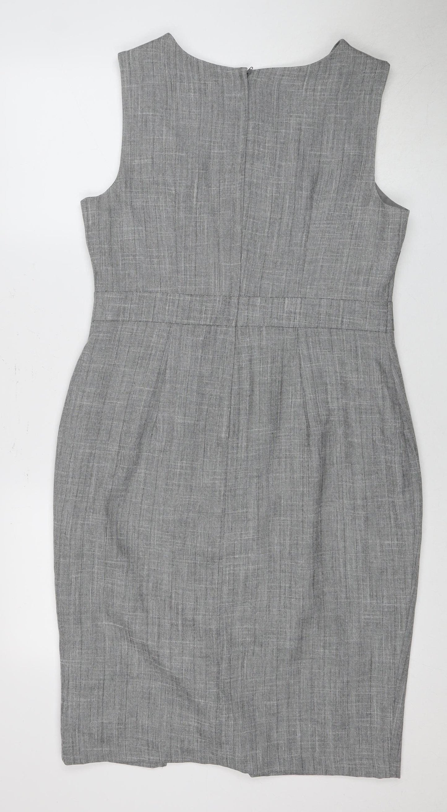 Dorothy Perkins Women's Grey Sheath Dress Size 14