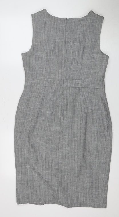 Dorothy Perkins Women's Grey Sheath Dress Size 14