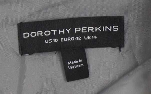 Dorothy Perkins Women's Grey Sheath Dress Size 14