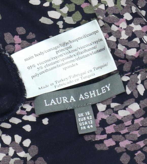 Laura Ashley Women's Multicoloured Floral Dress Size 16