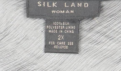 Silk Land Women's Black Flared Sleeve Blouse