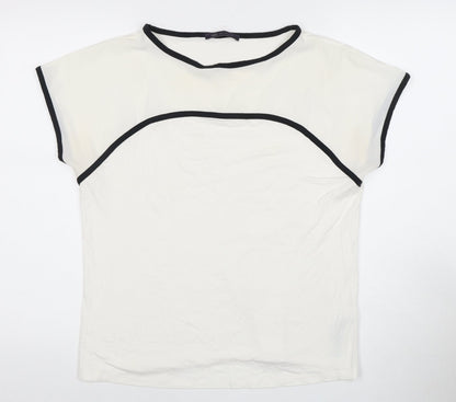 Womens UK Size 14 Marks and Spencer White Basic T-Shirt