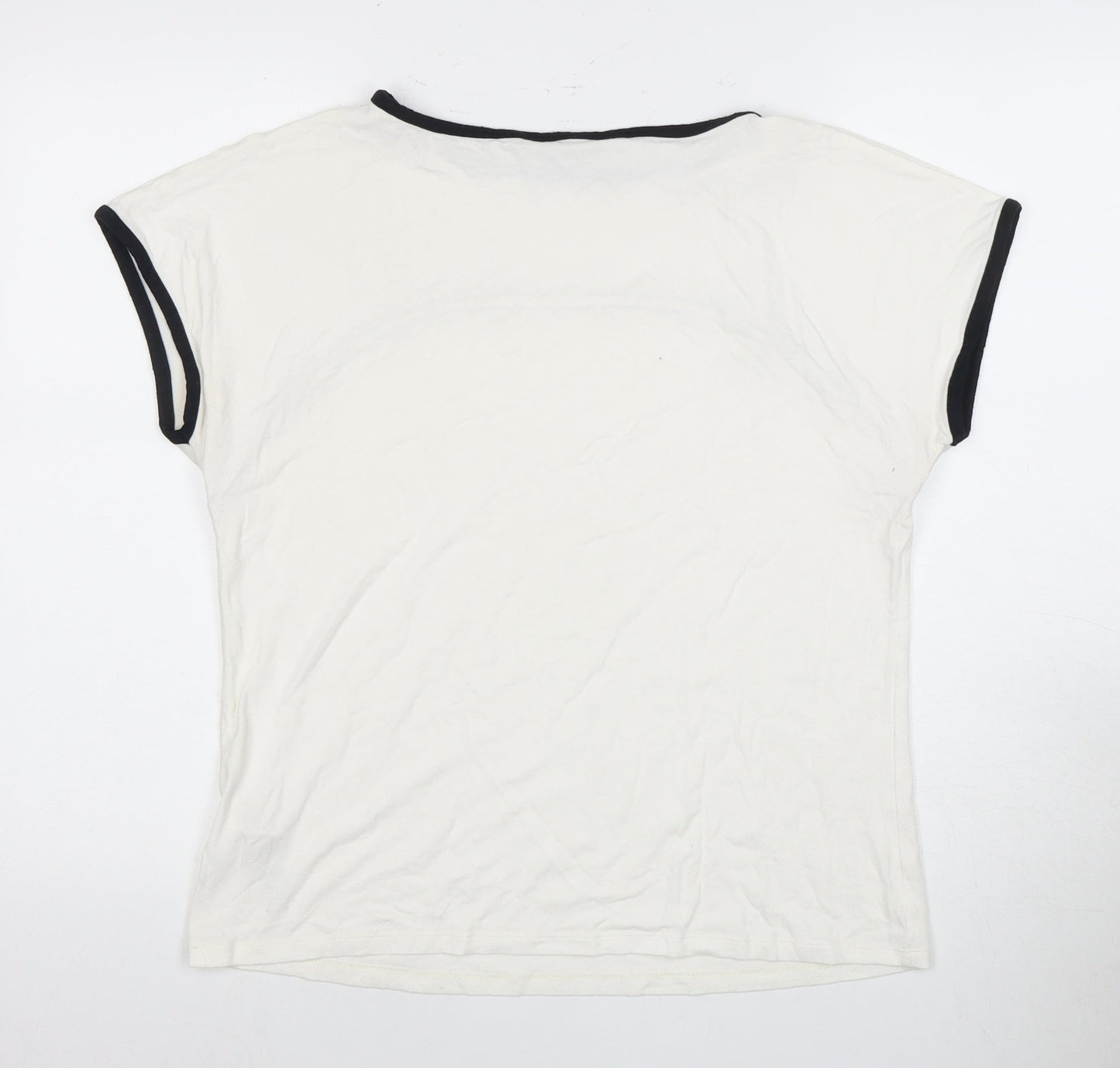 Womens UK Size 14 Marks and Spencer White Basic T-Shirt