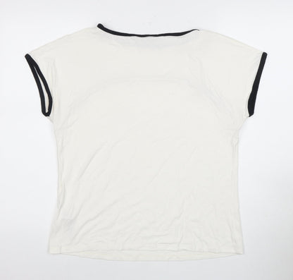 Womens UK Size 14 Marks and Spencer White Basic T-Shirt