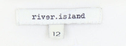 Womens UK Size 12 River Island Ivory Tunic Blouse
