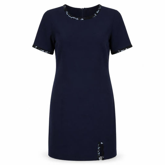 Front view of Fever London Blue Sheath Party Dress, size 12