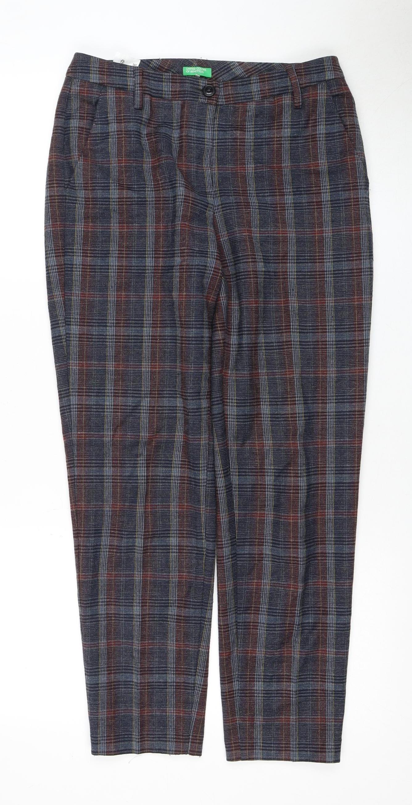 Womens UK Size 8 United Colors of Benetton   Multicoloured Trousers
