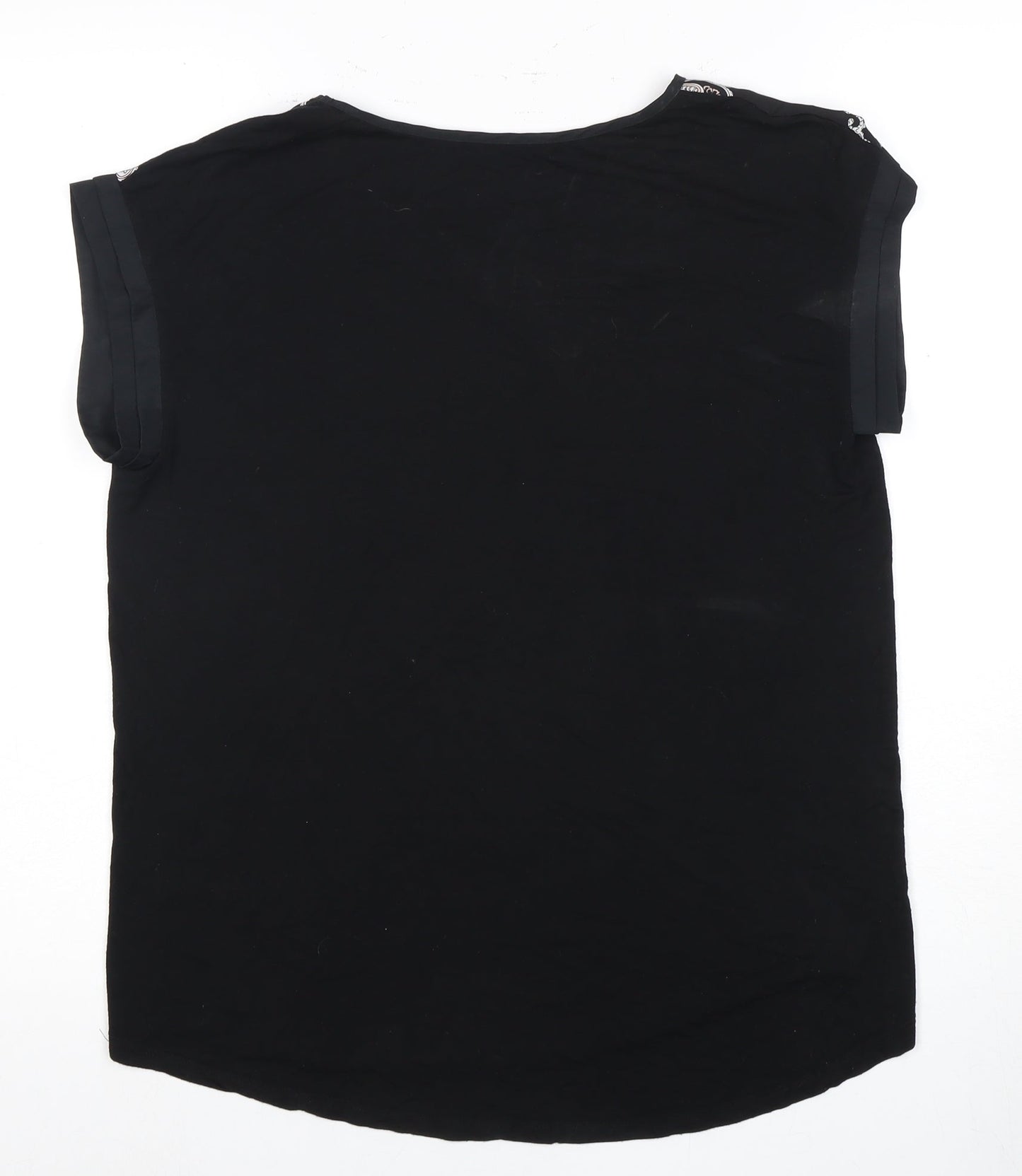 Womens UK Size S Oasis Black Basic Blouse