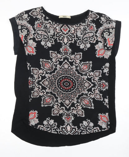 Womens UK Size S Oasis Black Basic Blouse