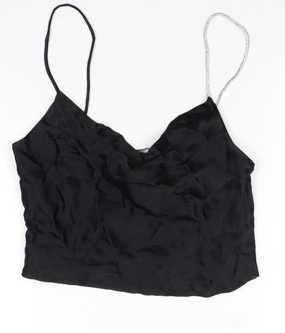 Womens UK Size 8 Zara Black Camisole Tank