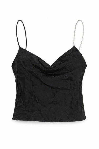 Womens UK Size 8 Zara Black Camisole Tank
