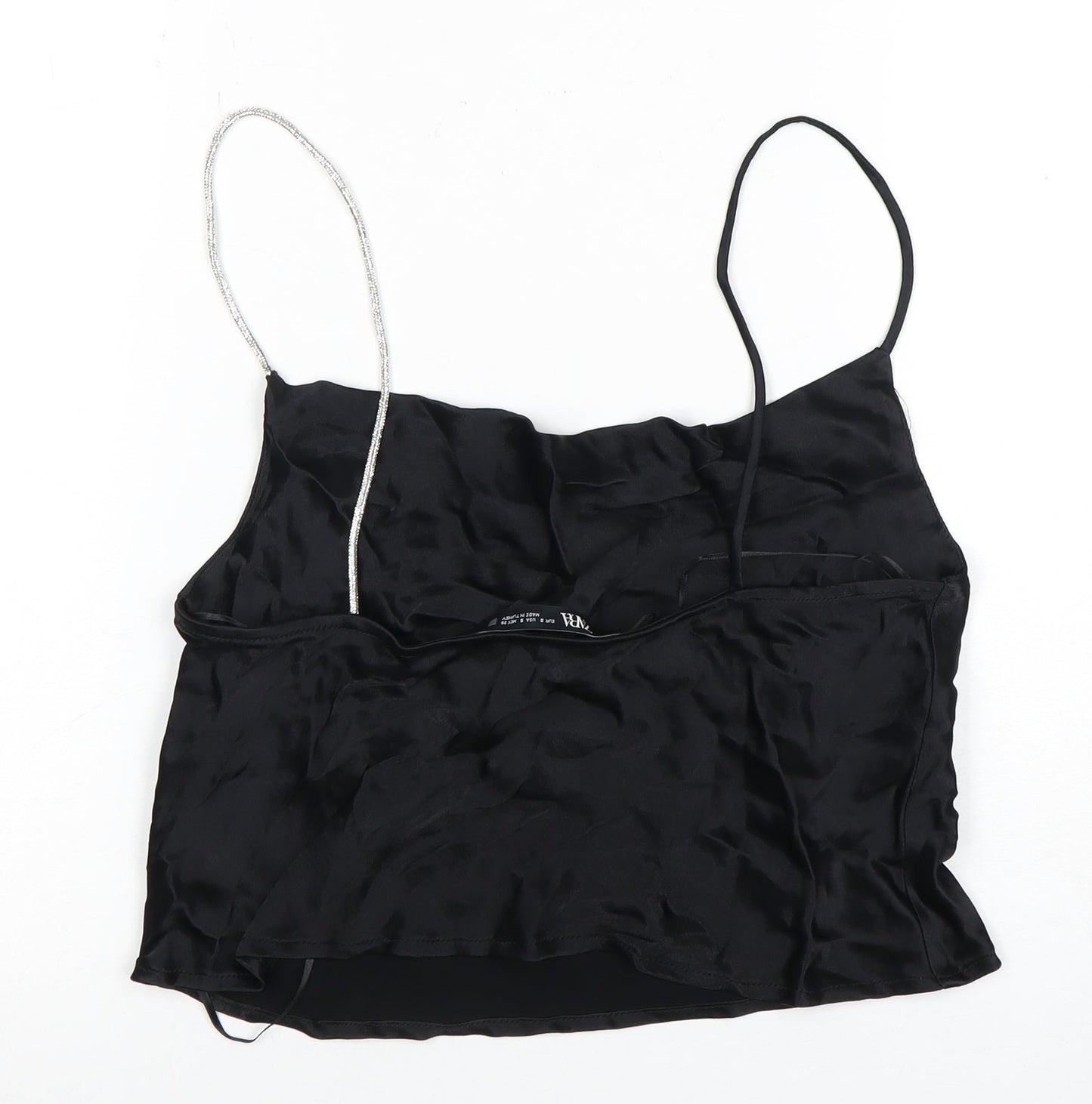 Womens UK Size 8 Zara Black Camisole Tank