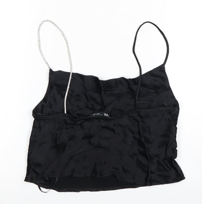 Womens UK Size 8 Zara Black Camisole Tank