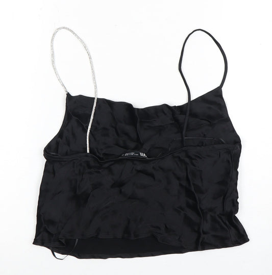 Womens UK Size 8 Zara Black Camisole Tank