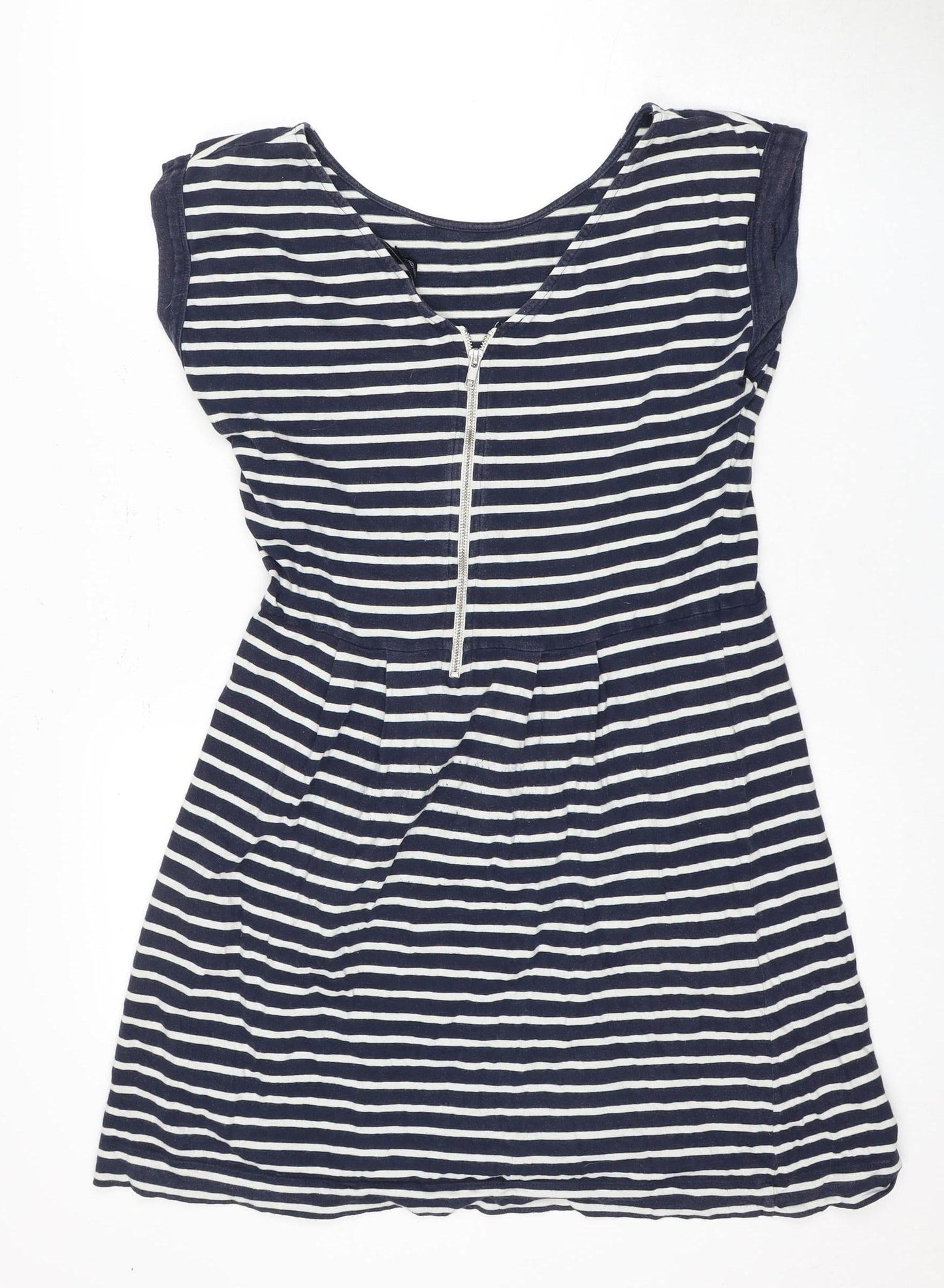 French Connection Women's Blue Striped Dress Size 16