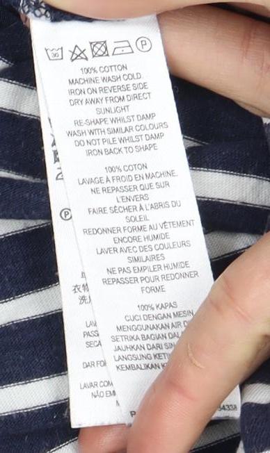 French Connection Women's Blue Striped Dress Size 16