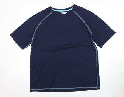 WORKWEAR Men's Blue XL Short Sleeve Crew Neck T-Shirt