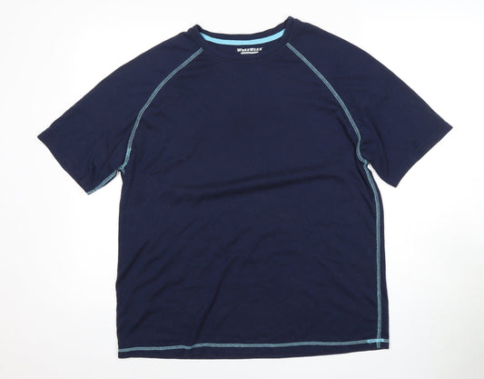 WORKWEAR Men's Blue XL Short Sleeve Crew Neck T-Shirt