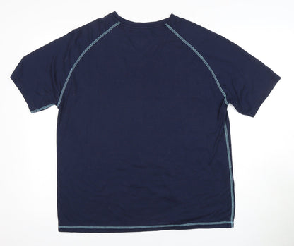 WORKWEAR Men's Blue XL Short Sleeve Crew Neck T-Shirt