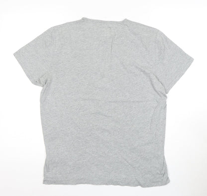 Abercrombie & Fitch Grey Crew Neck T-Shirt for Men, Size M