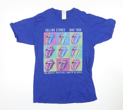 Port & Company Men's Small Blue Rolling Stones Tour T-Shirt