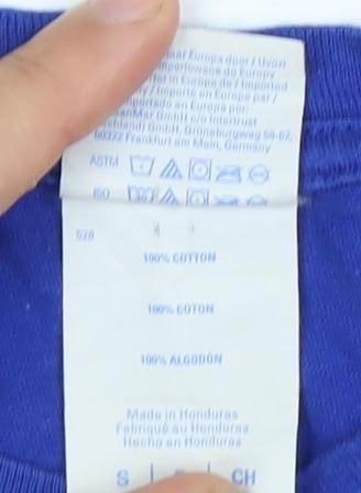 Port & Company Men's Small Blue Rolling Stones Tour T-Shirt