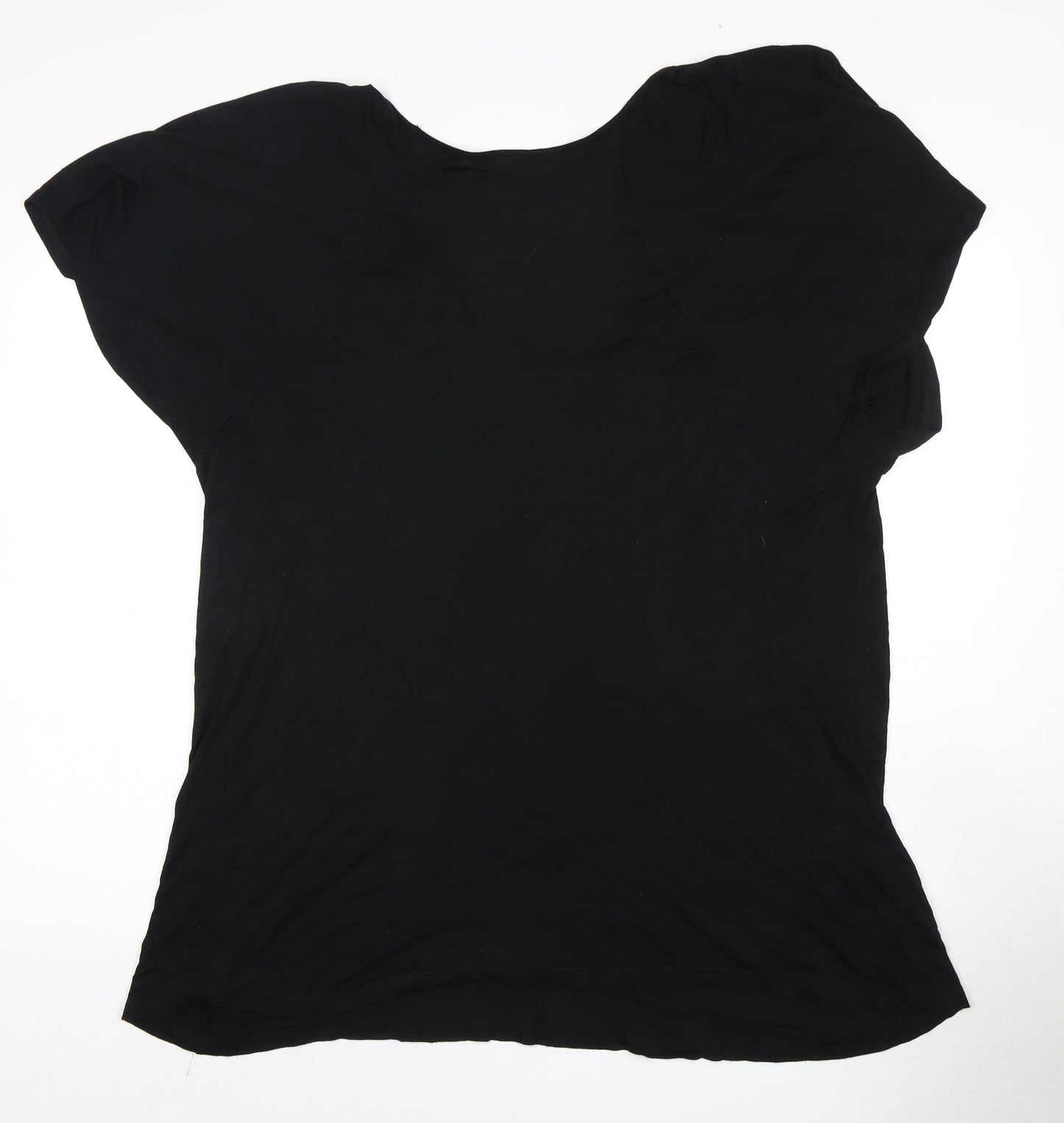 Amy Jones Women's Black Studded Tee, Size 14, Dolman Sleeve