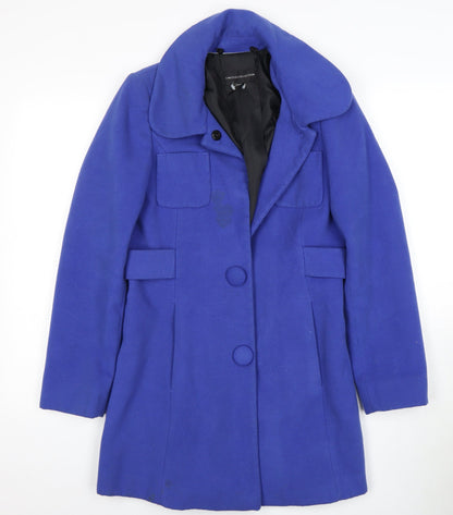 Womens UK Size 10 Marks and Spencer Blue Overcoat