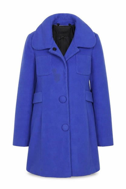 Womens UK Size 10 Marks and Spencer Blue Overcoat