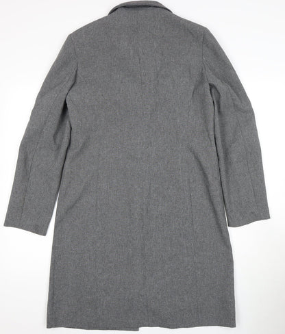 Womens UK Size 12 New Look Grey Overcoat