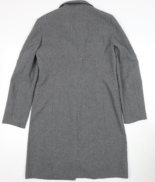 Womens UK Size 12 New Look Grey Overcoat