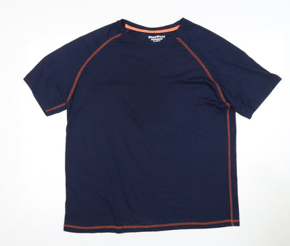 WorkWear Men's XL Blue T-Shirt, Short Sleeve, Crew Neck