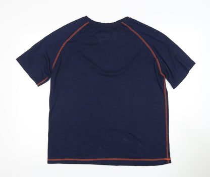 WorkWear Men's XL Blue T-Shirt, Short Sleeve, Crew Neck