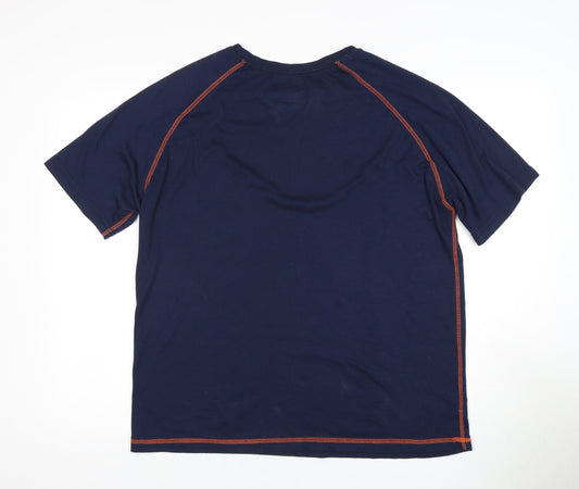 WorkWear Men's XL Blue T-Shirt, Short Sleeve, Crew Neck