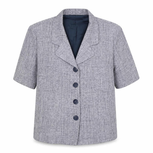 Front view of Roman Originals Women's Grey Blazer, size 16, Regular Fit