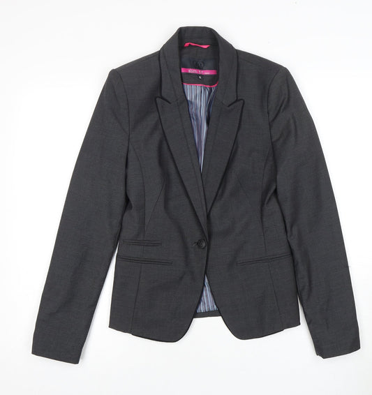 Next Women's Black Slim Fit Suit Jacket Size 8