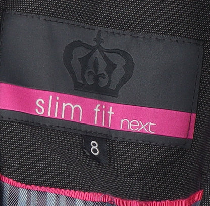 Next Women's Black Slim Fit Suit Jacket Size 8