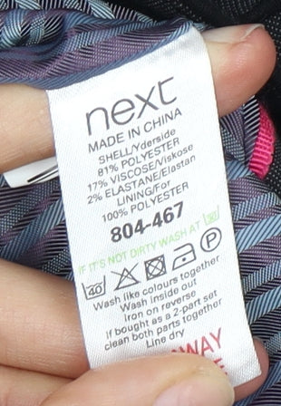 Next Women's Black Slim Fit Suit Jacket Size 8