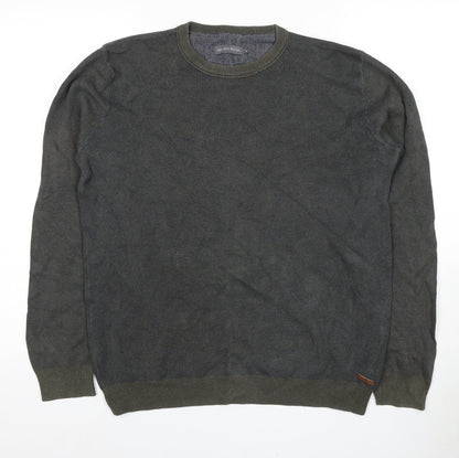 RJR John Rocha Men's Grey Cotton Pullover Jumper M