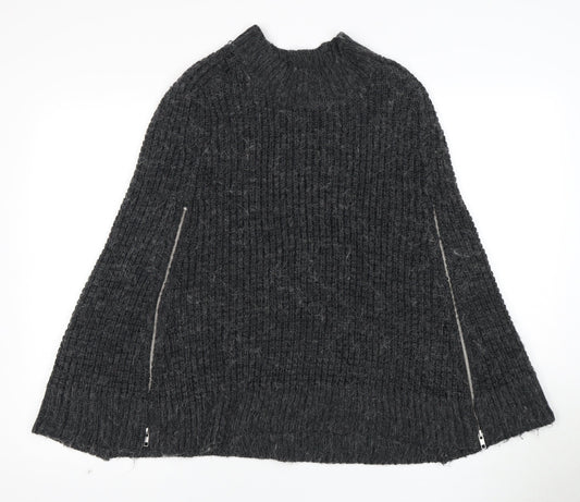 Womens UK Size XS French Connection Grey Cape Jumper
