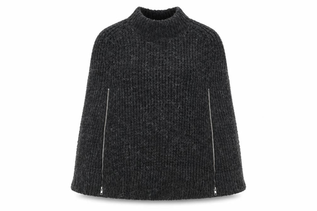 Womens UK Size XS French Connection Grey Cape Jumper