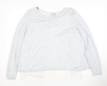 Womens UK Size L H&M White Basic Blouse