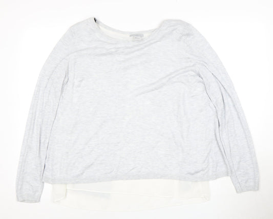 Womens UK Size L H&M White Basic Blouse
