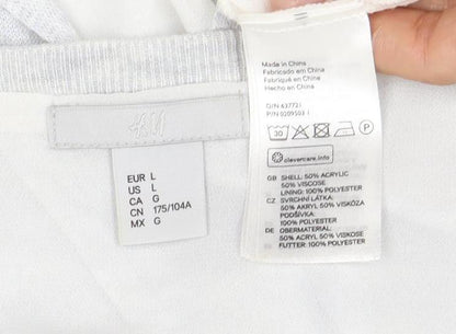 Womens UK Size L H&M White Basic Blouse