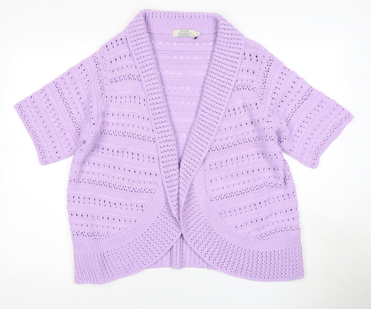Womens UK Size L Honor Millburn Purple Cardigan Jumper