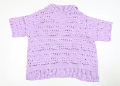 Womens UK Size L Honor Millburn Purple Cardigan Jumper